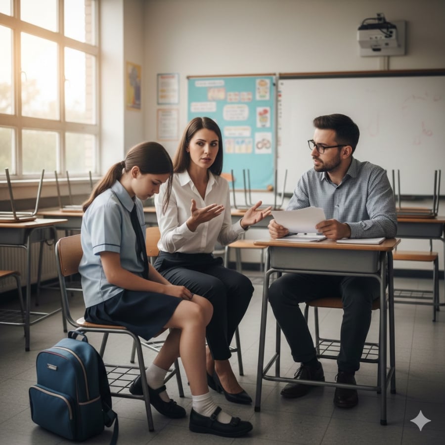 Những phản ứng thiếu tinh tế của cha mẹ tại buổi họp phụ huynh có thể tạo áp lực tâm lý kéo dài cho con trẻ.