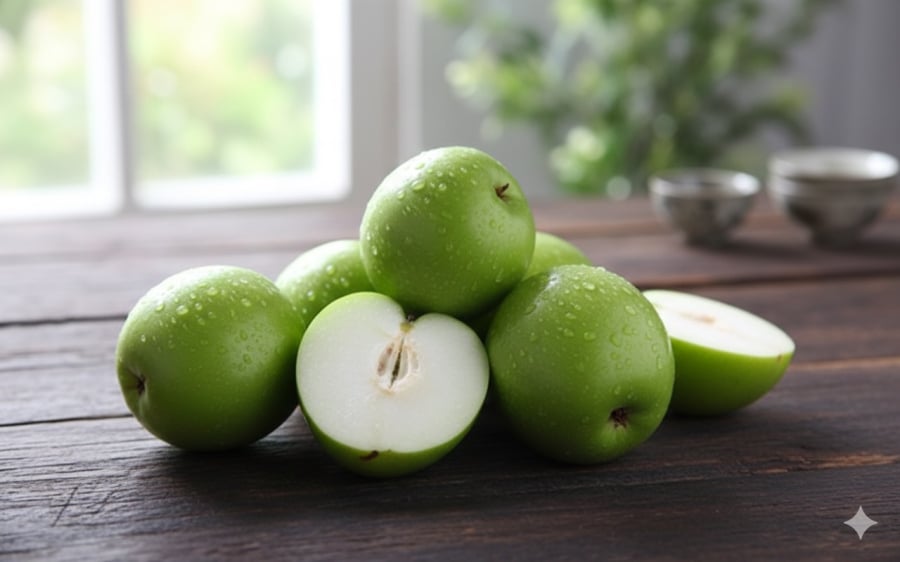 Táo ta vào mùa, rẻ và tươi, là loại quả bản địa quen thuộc nhưng giàu giá trị dinh dưỡng nếu ăn đúng cách.  