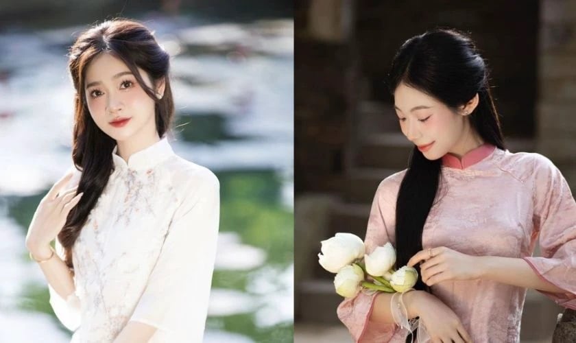 Kiểu tóc buộc nửa đầu. (Ảnh minh họa)