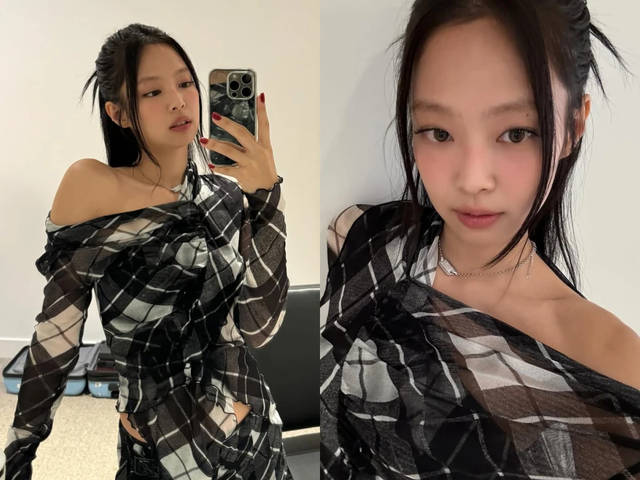 Xu hướng Y2K với những kiểu tóc mang hơi hướng công chúa như buộc nửa đầu hay búi thấp được Jennie biến tấu rất khéo léo. 