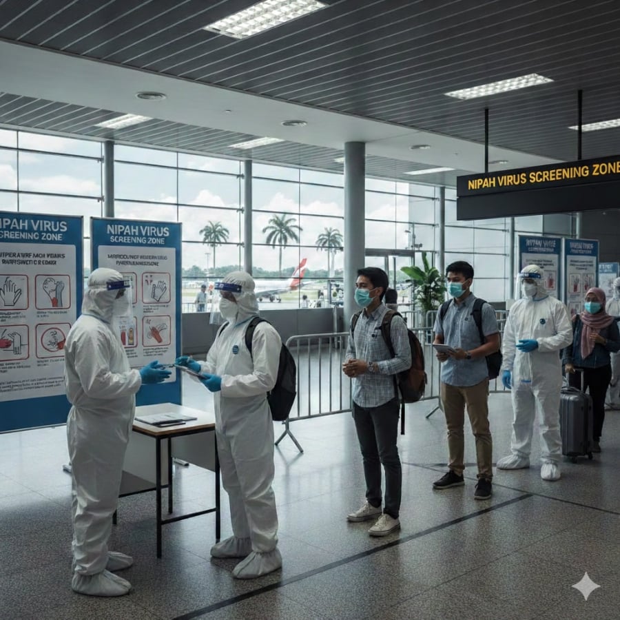 Các quốc gia châu Á tăng cường giám sát y tế tại cửa khẩu nhằm phòng nguy cơ lây lan virus Nipah.