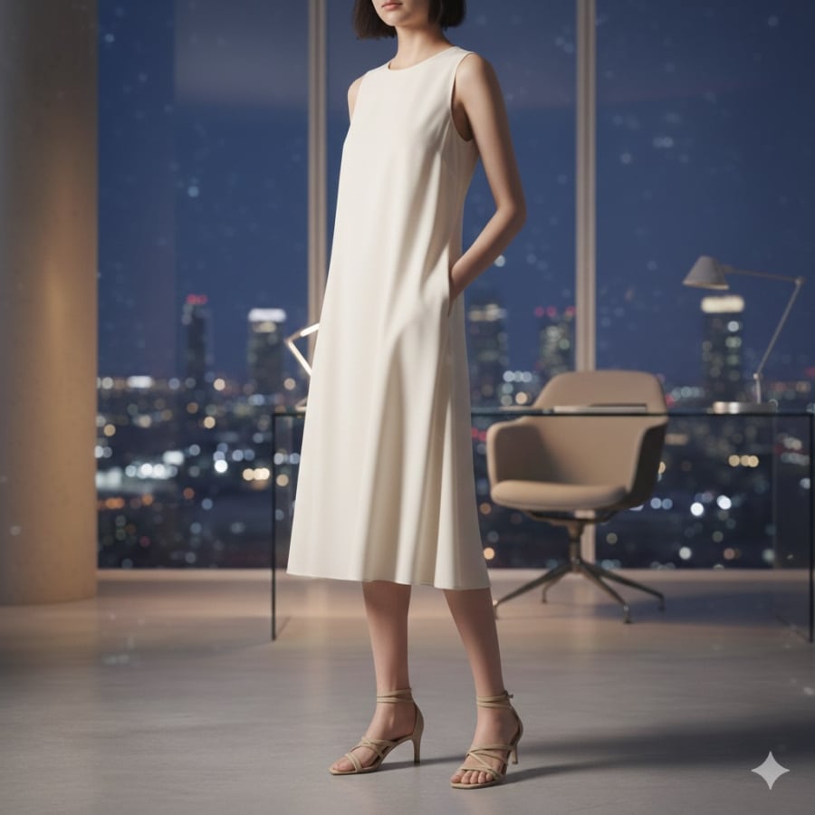 Sandal cao gót tối giản là xu hướng giày công sở 2026 cho những ngày thời tiết nóng.