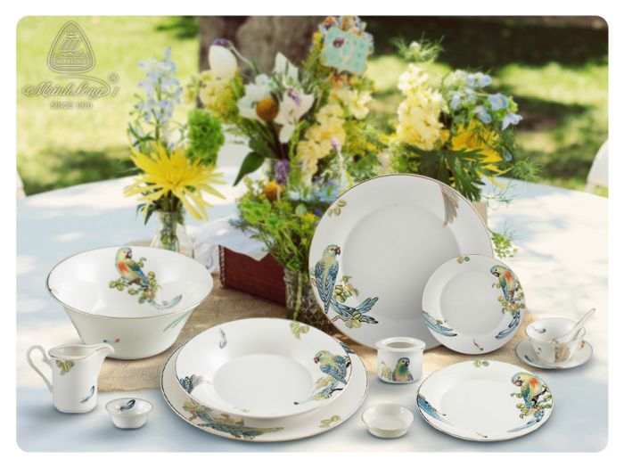 Bát đĩa sạch đẹp đồng bộ sẽ tạo cảm giác đủ đầy