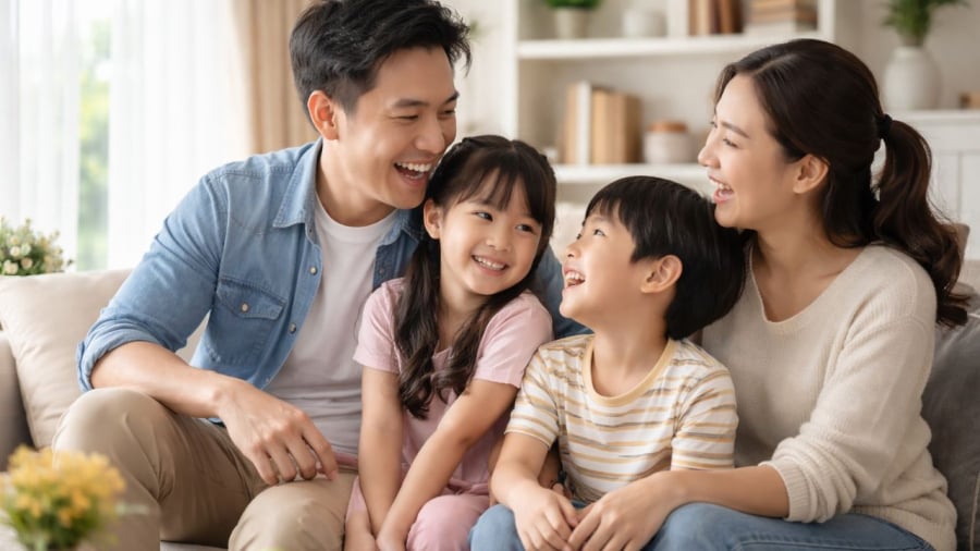 Các thành viên lắng nghe nhau là biểu hiện lớn cho sự hoà hợp trong gia đình