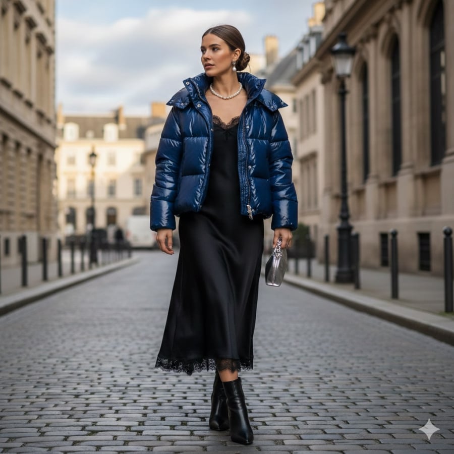 Áo phao giữ ấm tốt nhưng khó tạo vẻ ngoài tinh tế khi diện Tết.