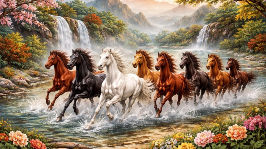 Tranh Mã đáo thành công được nhiều người yêu thích, đặc biệt năm Ngọ