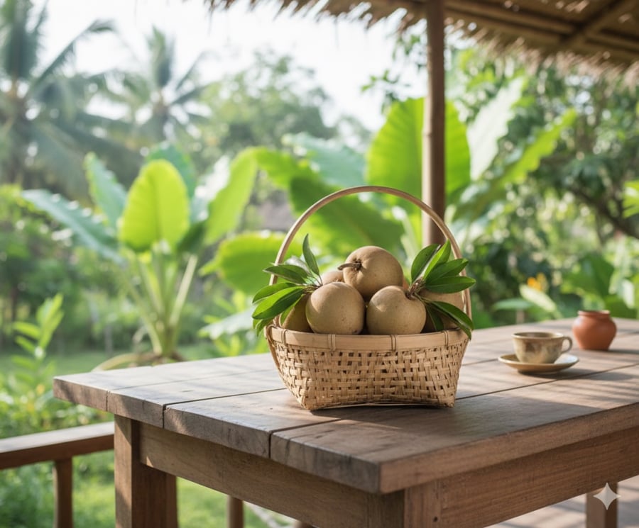 Hồng xiêm Mặc Bắc – giống hồng xiêm nổi tiếng của Đồng Tháp, cho trái lớn, nhiều thịt và thu hoạch rải vụ quanh năm.