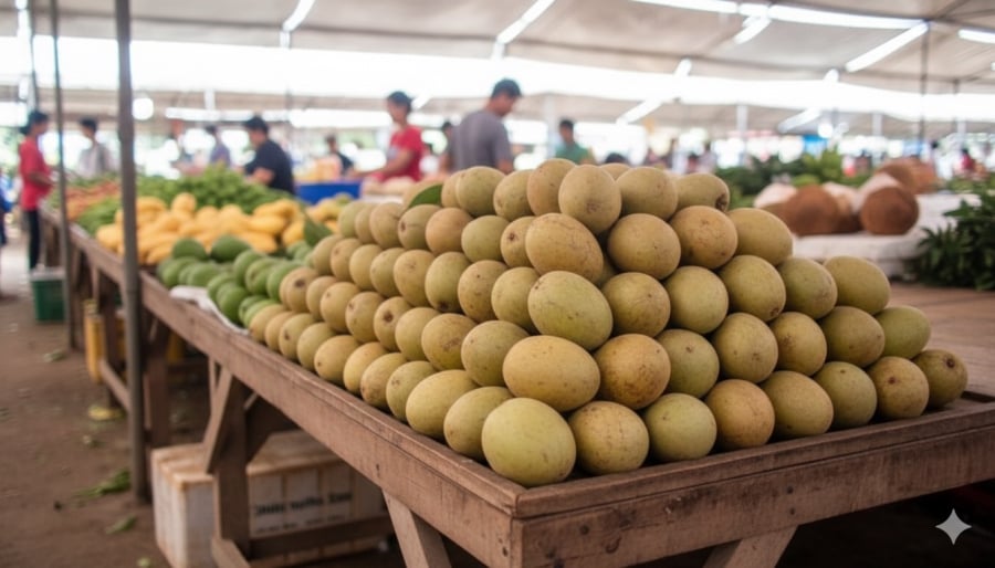 Hồng xiêm Mặc Bắc khi chín có vị ngọt dịu, thơm nhẹ, ít hạt, được nhiều gia đình chọn mua dịp Tết.