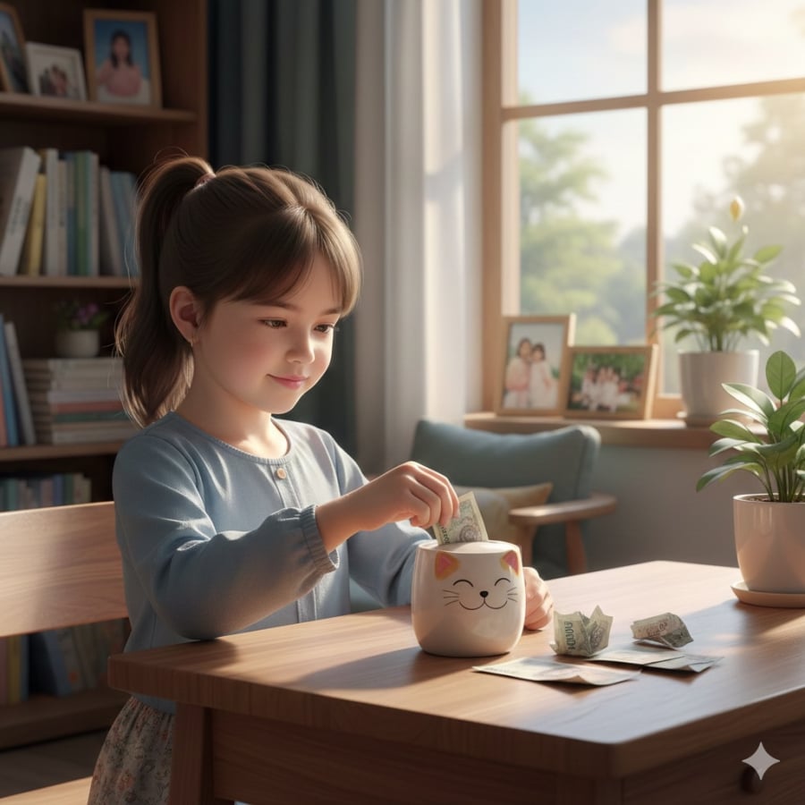 Tiền tiêu vặt là bước đầu giúp trẻ hình thành ý thức quản lý và trân trọng giá trị đồng tiền từ sớm.