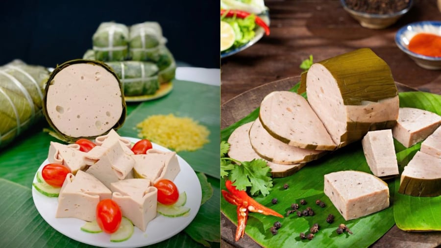 Giò làm tự thịt ngon thường có màu trắng ngà, hơi hồng tự nhiên.