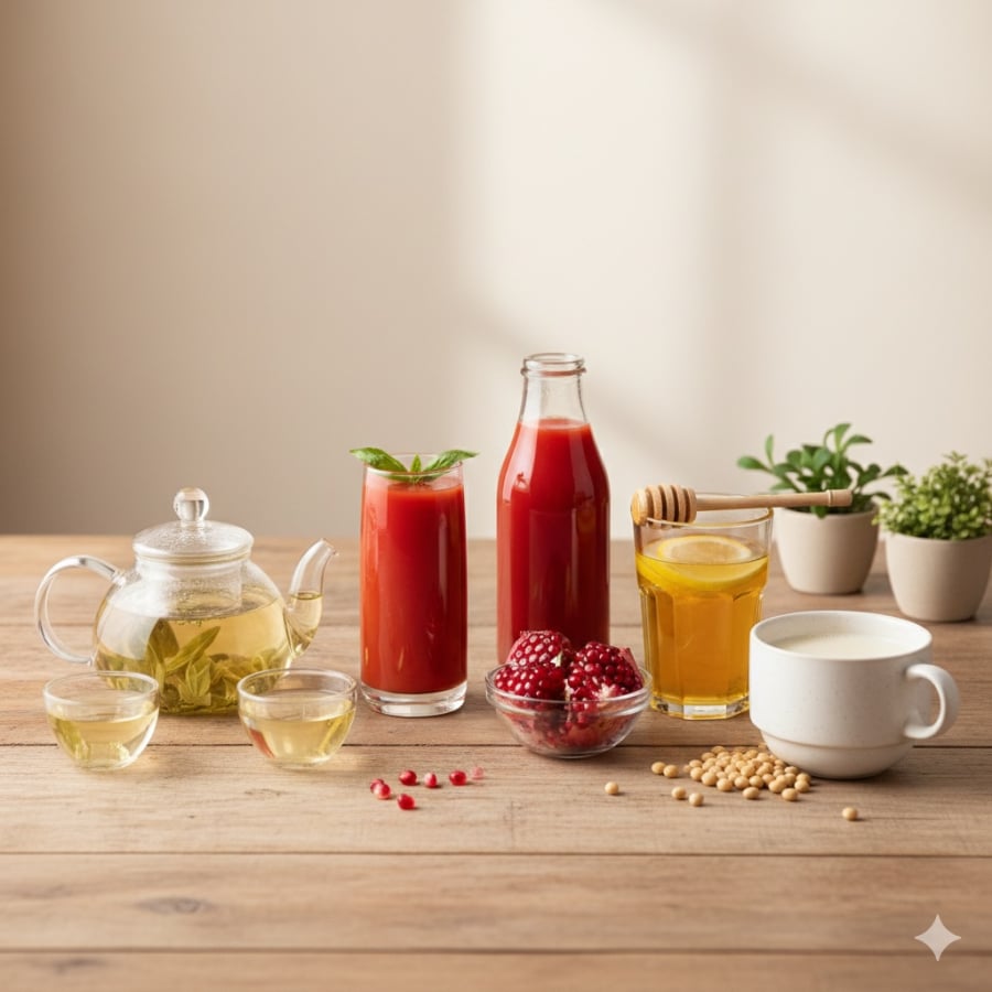 Uống đúng loại nước và duy trì đều đặn được xem như “kem dưỡng trắng da từ bên trong” cho phụ nữ trung niên.