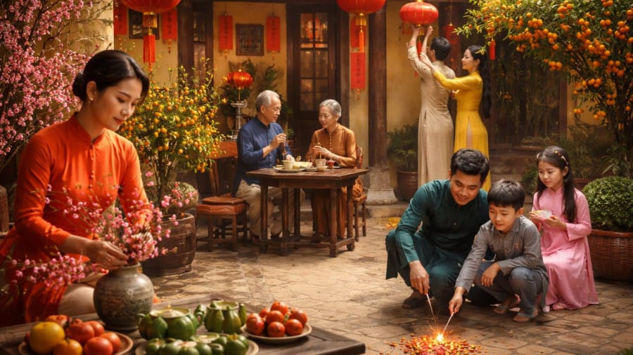 Ngày Tết, người xưa thường kiêng tắm gội