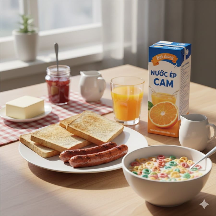 Những món ăn sáng quen thuộc nhưng giàu đường và chất béo có thể tạo áp lực lớn lên tuyến tụy nếu sử dụng thường xuyên.