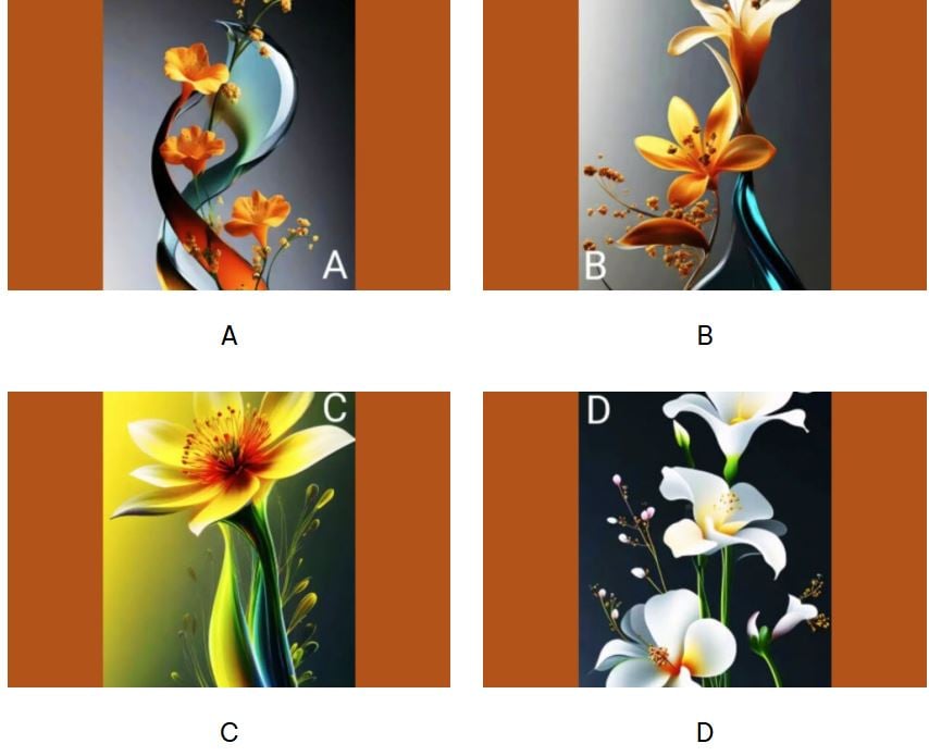 Hãy chọn 1 bông hoa mà bạn thích nhé!