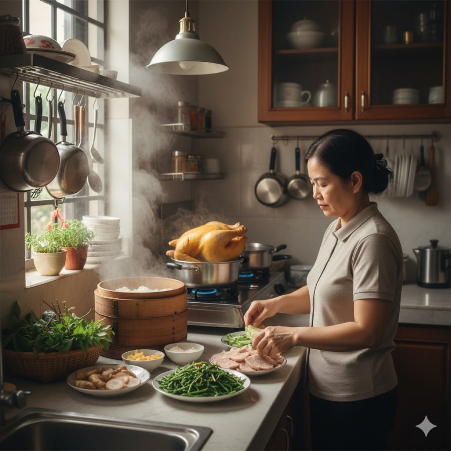 Chuẩn bị mâm cỗ cúng ông Công ông Táo là khoảnh khắc giữ lửa truyền thống trong nhịp sống hiện đại.