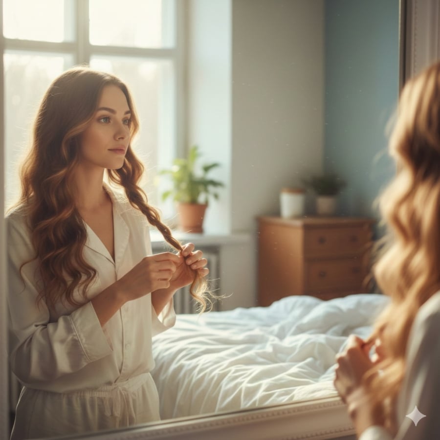 Tết tóc qua đêm giúp tạo sóng tự nhiên mà không cần dùng nhiệt.