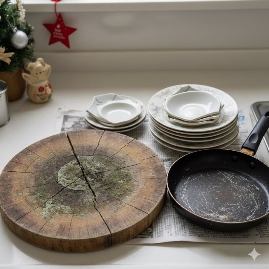 Dọn bếp đón Tết: Loại bỏ đồ dùng cũ hỏng giúp bảo vệ sức khỏe cả gia đình trong năm mới.