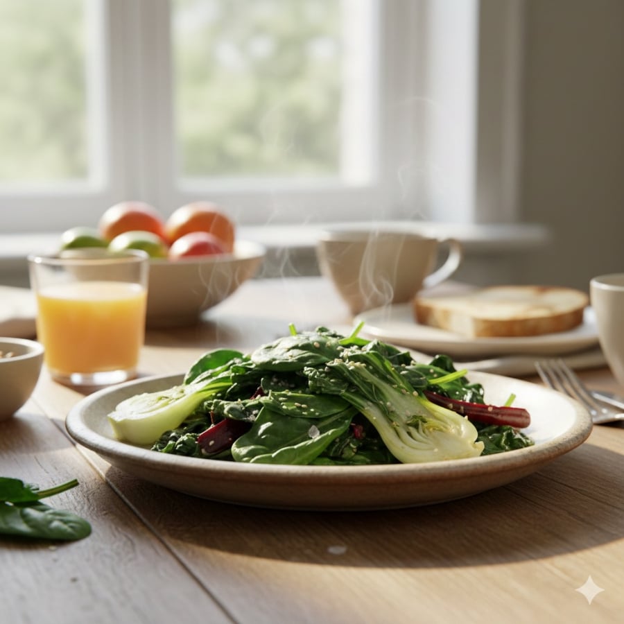 Rau lá xanh giàu kali được xem là nhóm thực phẩm hỗ trợ kiểm soát huyết áp cao khi dùng hợp lý.