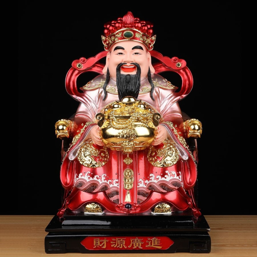 Người ta bày Thần Tài ở phòng khách với mong muốn rước lộc vào nhà, tài khí sung túc, tài vận hanh thông. (Ảnh minh họa)