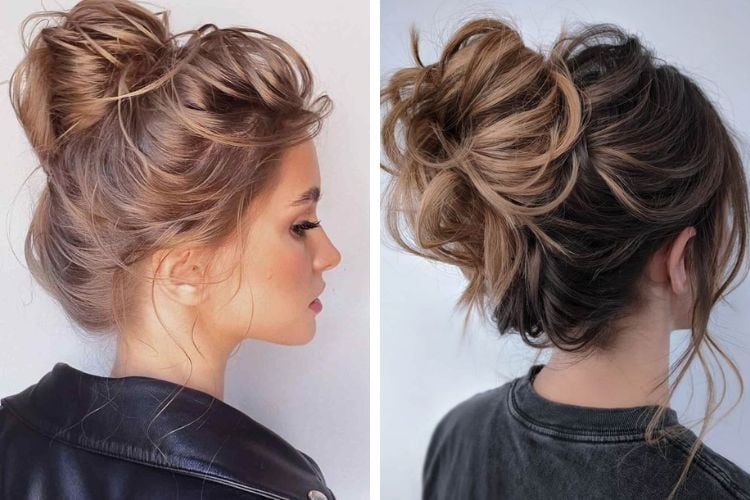 Một vài lọn tóc buông nhẹ quanh khuôn mặt có thể giúp che bớt các đường nét góc cạnh, tạo cảm giác khuôn mặt nhỏ gọn hơn. 