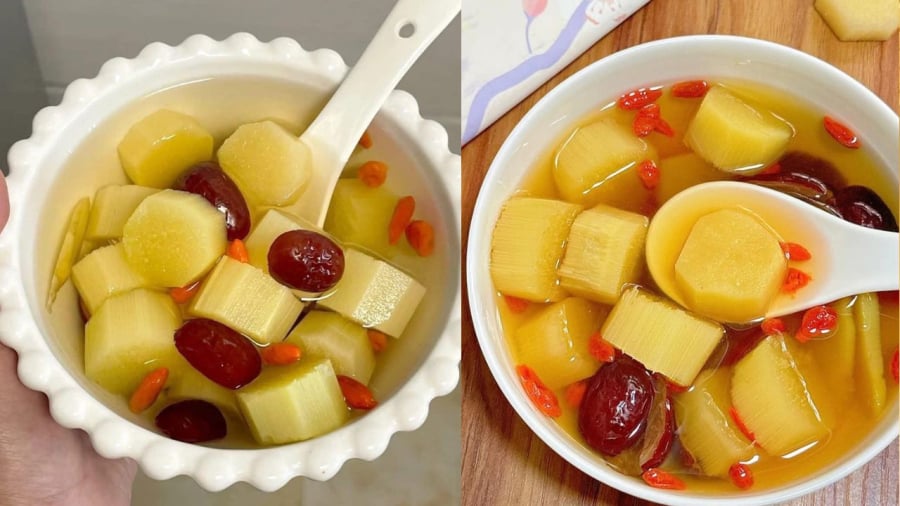 Nước mía, táo đỏ, kỷ tử có tác dũng dưỡng ẩm, dưỡng phổi.