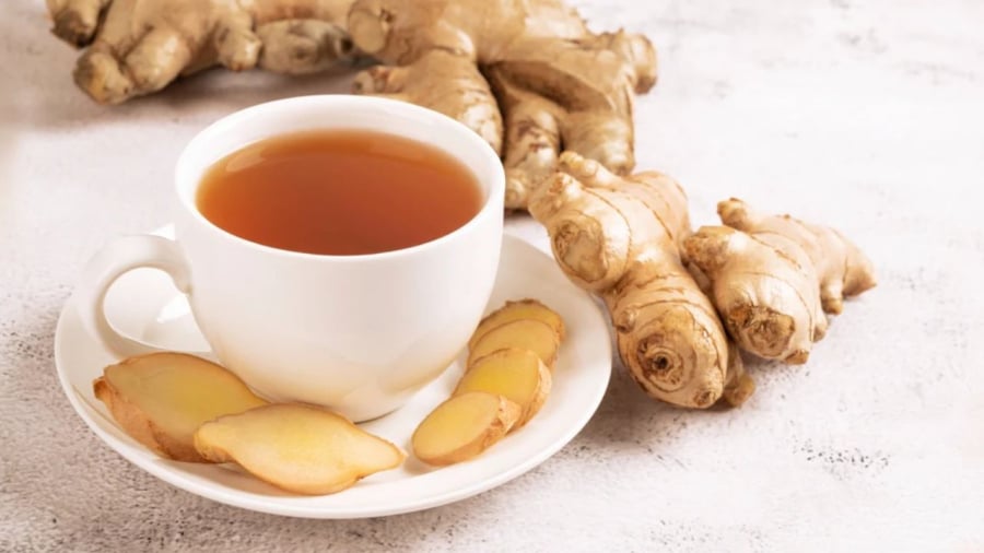 Uống trà gừng giúp tăng cường sức đề kháng, cải thiện tiêu hóa.