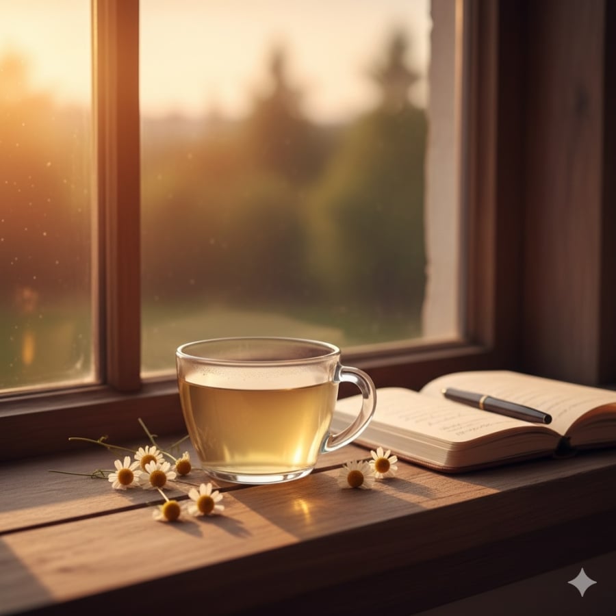 Trà hoa cúc có thể hỗ trợ thư giãn, cải thiện giấc ngủ khi nhịp sinh hoạt bị xáo trộn.