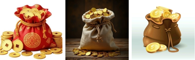 Hãy chọn 1 túi vàng nhé!