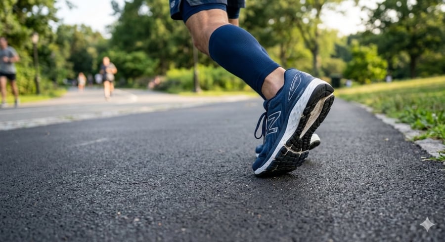 Chọn giày và duy trì cường độ hợp lý giúp hạn chế đau khớp khi đi bộ mỗi ngày.