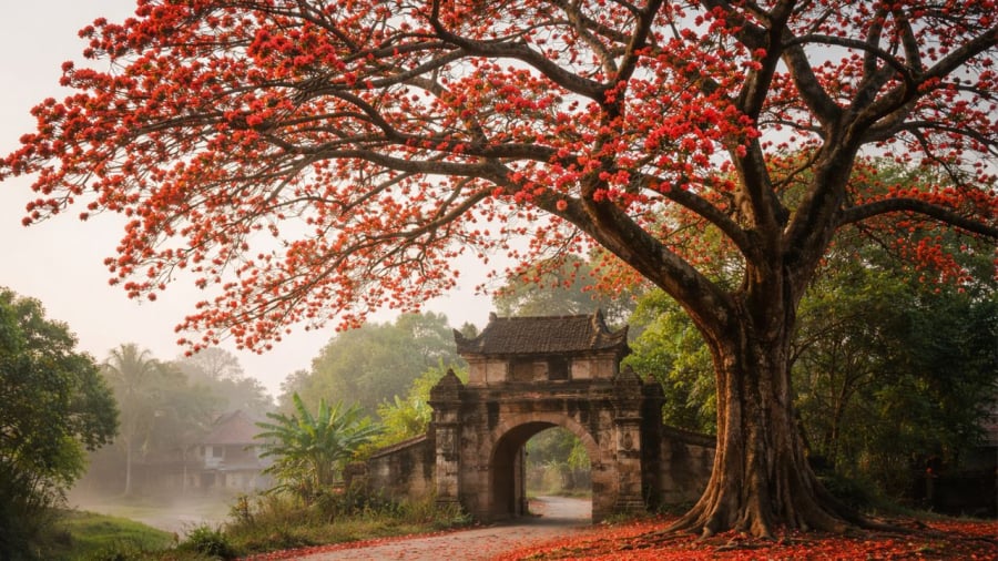 Cây hoa gạo trong quan niệm dân gian gắn với yếu tố tâm linh