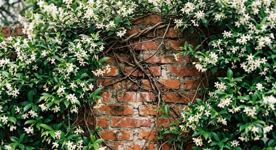 Dây leo phát triển mạnh có thể bám chặt vào tường, lâu ngày gây nứt và ảnh hưởng kết cấu công trình.