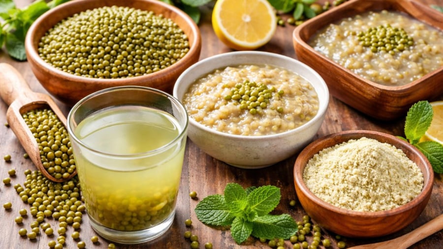 Đậu xanh nguyên vỏ có tính thanh nhiệt, thải độc tốt