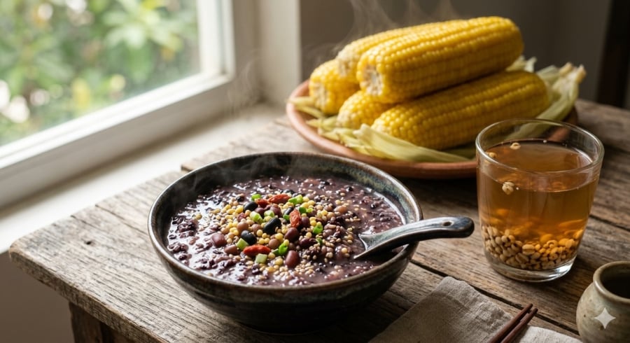 Kết hợp các loại ngũ cốc nguyên hạt giúp bữa ăn thêm đa dạng, hỗ trợ tiêu hóa và cân bằng dinh dưỡng.