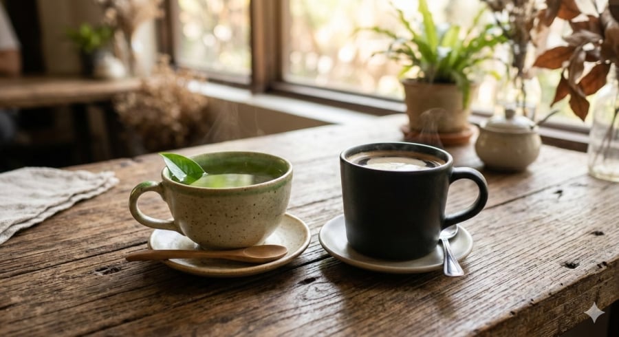 Trà và cà phê đều chứa hợp chất chống oxy hóa có lợi cho tim mạch và não bộ nếu dùng đúng cách.