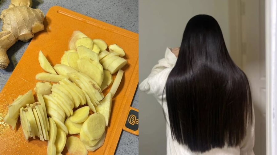 Gội đầu bằng nước gừng tươi mang lại nhiều lợi ích cho mái tóc.