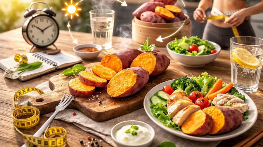 Ăn khoai lang đúng cách giúp giảm cân