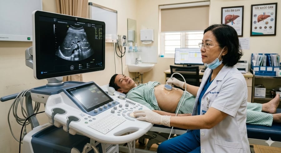 Siêu âm gan là phương pháp phổ biến giúp phát hiện sớm tình trạng gan nhiễm mỡ trong các lần khám sức khỏe định kỳ.