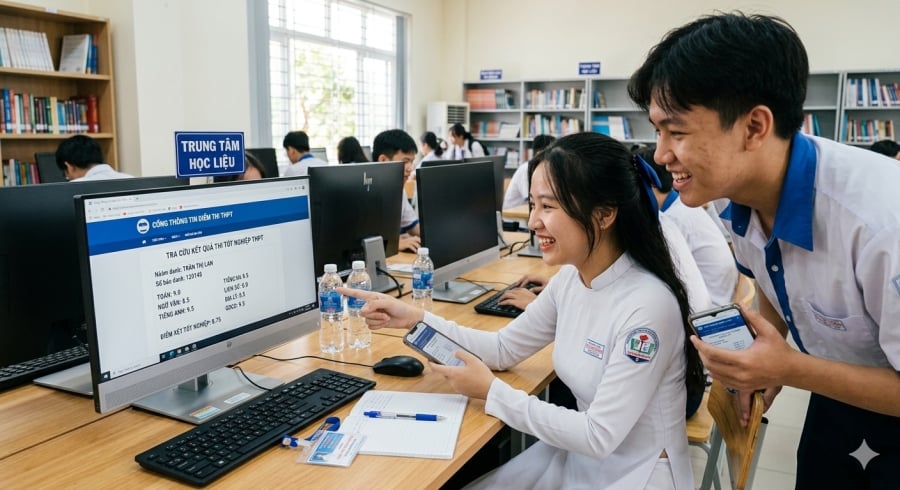 Quy chế thi tốt nghiệp THPT 2026 tăng cường ứng dụng công nghệ thông tin trong quản lý và công bố dữ liệu kỳ thi.