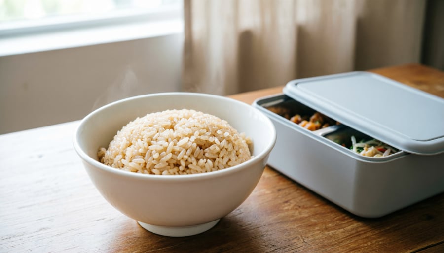 Cơm sau khi nấu chín và để nguội có thể hình thành tinh bột kháng – loại tinh bột giúp làm chậm hấp thu đường và hỗ trợ kiểm soát mỡ gan.