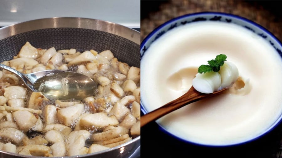 Khi rán mỡ lợn, bạn hãy cho mỡ và nước lọc vào chảo. Cách này giúp mỡ tiết ra từ từ, hạn chế tình trạng bị cháy.