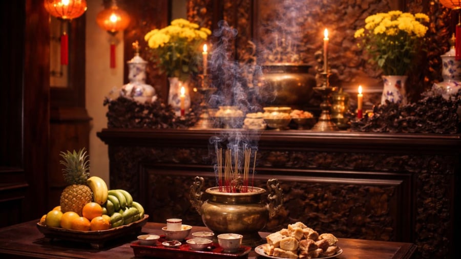 Không nên thắp hương buổi tối