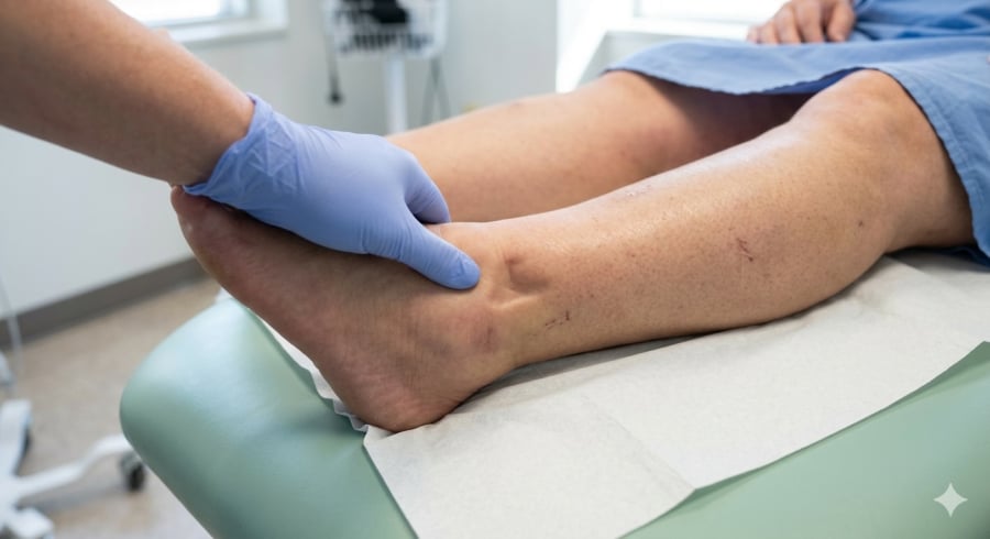 Sưng phù ở tay hoặc chân có thể xuất hiện khi cơ thể giữ nước do chức năng thận suy giảm.