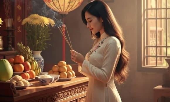 Về nghi lễ, mâm cúng đầu tháng không cần quá cầu kỳ nhưng vẫn phải đảm bảo sự trang trọng với các lễ vật cơ bản như hương, hoa tươi, nước sạch, trầu cau và hoa quả.