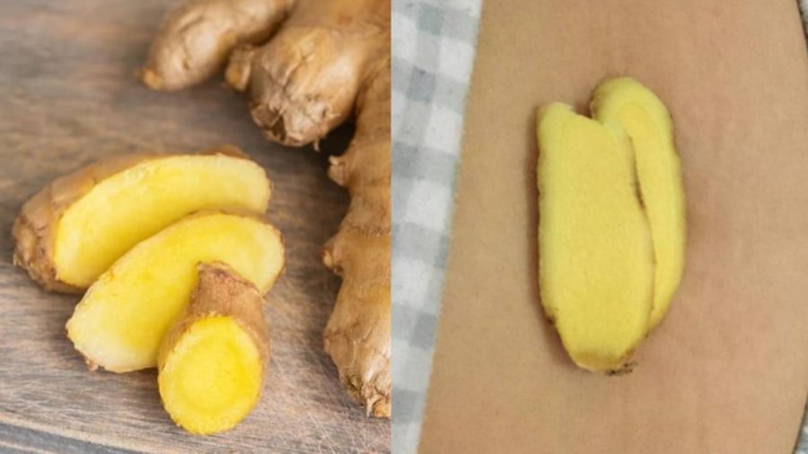 Đắp gừng vào rốn mang lại nhiều lợi ích cho sức khỏe.