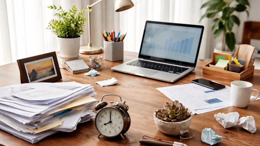 Một số thứ trên bàn làm việc có thể làm giảm vận khí