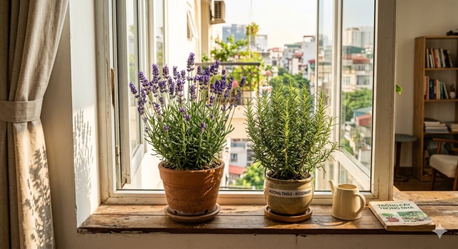 Oải hương và hương thảo mang lại hương thơm thư giãn