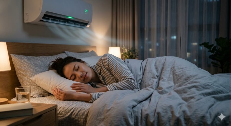 Nhiệt độ cơ thể ổn định là yếu tố quan trọng giúp duy trì giấc ngủ sâu suốt đêm.