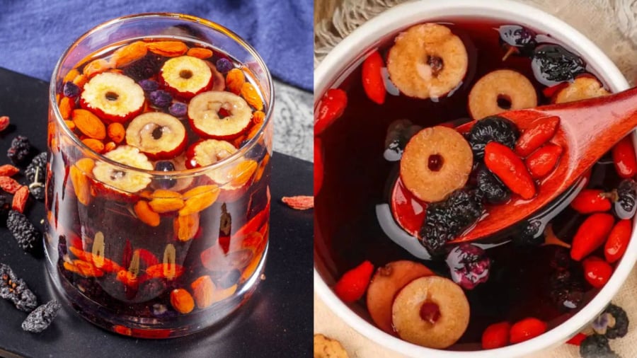 Bạn có thể kết hợp dâu tằm với táo đỏ, kỷ tử để tạo ra một loại đồ uống bổ dưỡng, cải thiện sắc mặt nhợt nhạt.