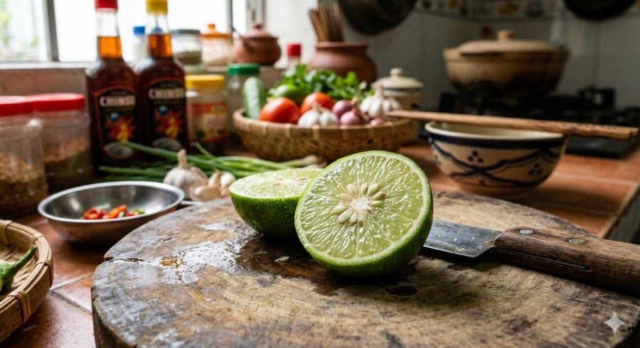 Quả chanh tươi được sử dụng phổ biến trong bữa ăn và đồ uống hàng ngày.