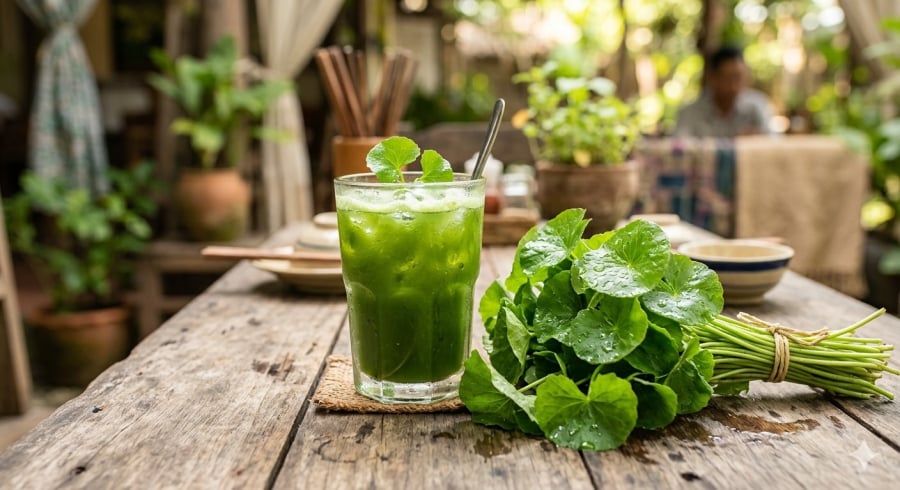 Nước rau má tươi giúp giải nhiệt, làm mát cơ thể trong những ngày nắng nóng.